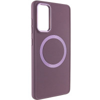 Чехол-силикон Bonbon Metal Style with MagSafe Samsung Galaxy S23 FE (Бордовый / Plum)