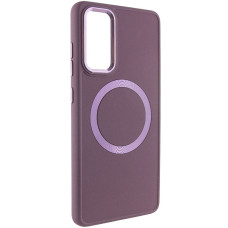 Чехол-силикон Bonbon Metal Style with MagSafe Samsung Galaxy S23 FE (Бордовый / Plum)