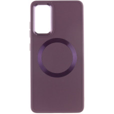 Чехол-силикон Bonbon Metal Style with MagSafe Samsung Galaxy S23 FE (Бордовый / Plum)