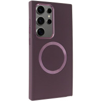 Чохол-силікон Bonbon Metal Style with MagSafe Samsung S24 Ultra (Бордовий / Plum)