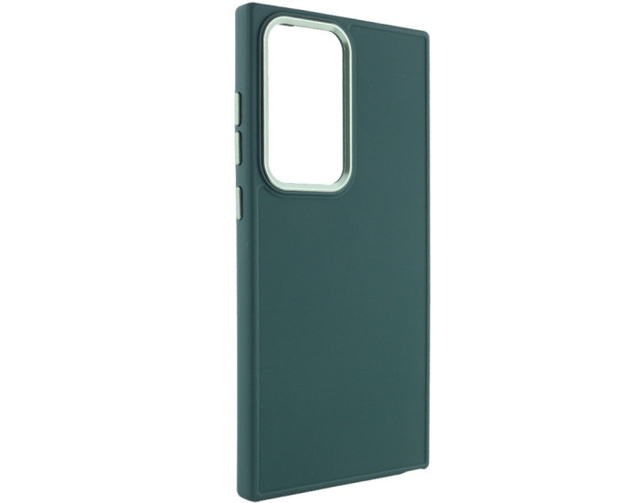 Чехол-силикон Bonbon Metal Style Samsung S24 Ultra, Pine green