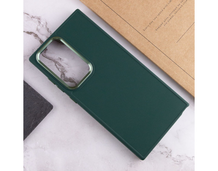 Чехол-силикон Bonbon Metal Style Samsung S24 Ultra, Pine green