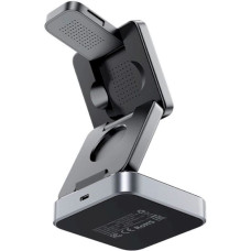 Беспроводная зарядка Acefast E20 desktop 3-in-1 wireless charging, серый металлик