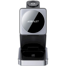 Беспроводная зарядка Acefast E20 desktop 3-in-1 wireless charging, серый металлик