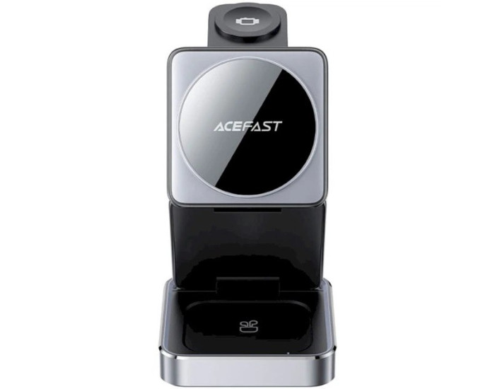 Беспроводная зарядка Acefast E20 desktop 3-in-1 wireless charging, серый металлик