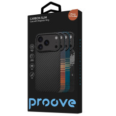 Чехол-силикон Proove Carbon Slim with MagSafe Ring iPhone 13 Pro Max, Black