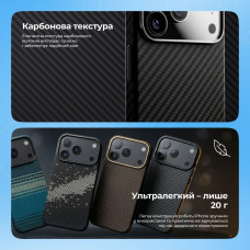 Чехол-силикон Proove Carbon Slim with MagSafe Ring iPhone 13 Pro Max, Black