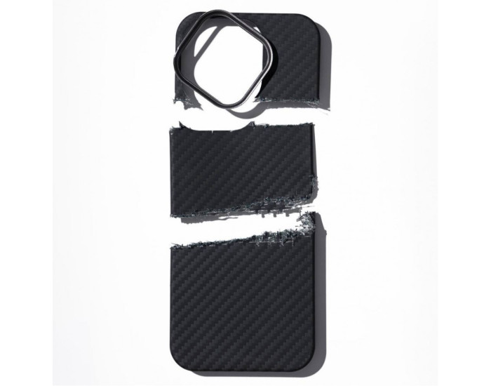 Чехол-силикон Proove Carbon Slim with MagSafe Ring iPhone 13 Pro Max, Black