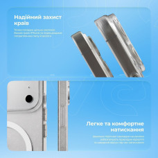 Чехол-силикон Proove Crystal Case with MagSafe Ring iPhone 14 Pro Max, прозрачный