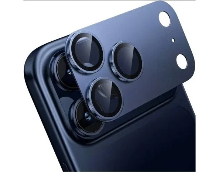 Защитное стекло Camera Full AR+AF на камеру iPhone 17 Pro, синее