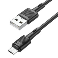 Кабель USB Hoco X53 Ange silicone charging USB for Micro (2,4A/1m) Black