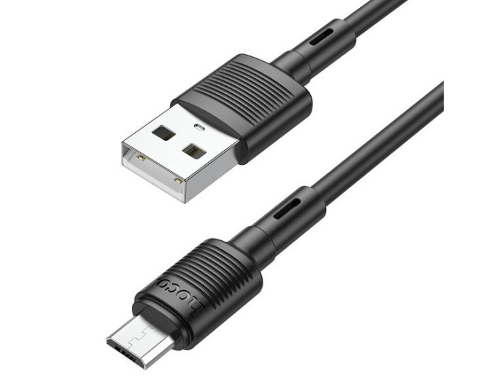 Кабель USB Hoco X53 Ange silicone charging USB for Micro (2,4A/1m) Black