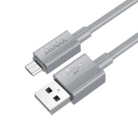 Кабель USB Hoco X107 Favor charging USB to Micro (3A/1m) серый