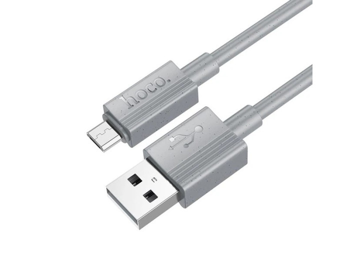Кабель USB Hoco X107 Favor charging USB to Micro (3A/1m) серый