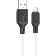 Кабель USB Hoco X90 Cool Silicone Charging Data Cable USB to Micro (2,4A/1m) White