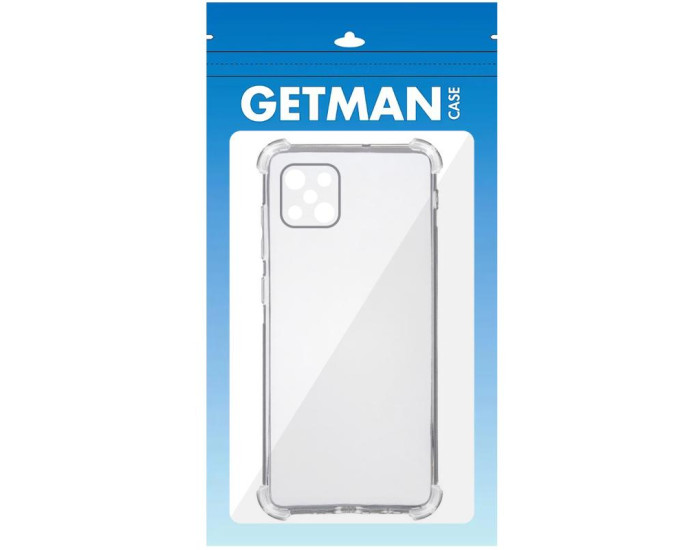 Чохол-силікон Getman Ease logo посилені кути Oppo A92s, Прозорий