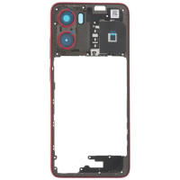 Рамка кріплення корпуси Motorola XT2523-3 Moto G05, червона з склом камери