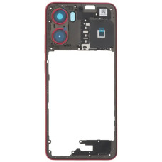 Рамка кріплення корпуси Motorola XT2523-3 Moto G05, червона з склом камери