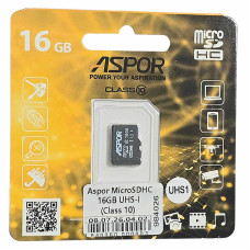 Карта памяти Aspor MicroSDHC 16GB UHS-I (Class 10) (только карта)