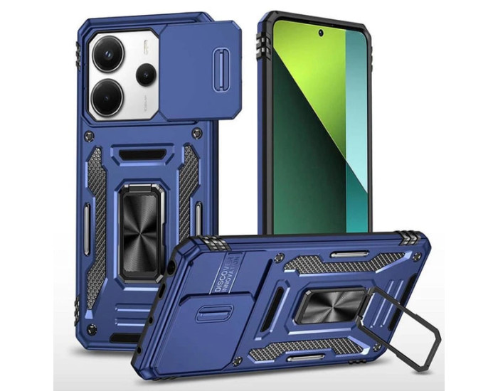 Чехол-Ударопрочный Camshield Army Ring Xaiomi Redmi Note 13 4G, темно-синий