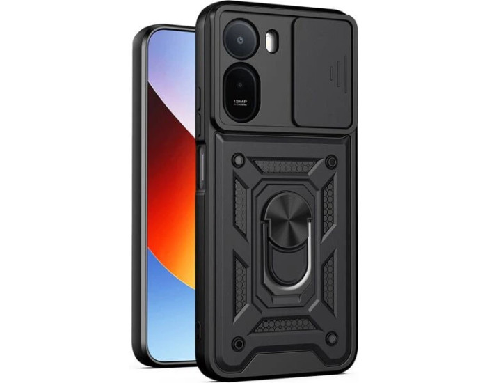Чехол-силикон Противоударный Antishock Xiaomi Redmi A7 Pro 4G /Poco C81, черный