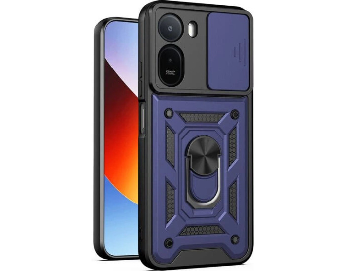 Чехол-силикон Противоударный Antishock Xiaomi Redmi A7 Pro 4G /Poco C81, темно-синий