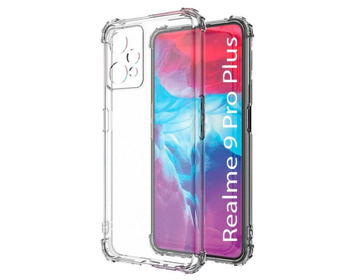 Чехол-силикон Getman Ease logo усиленные углы Realme 9 Pro, прозрачный