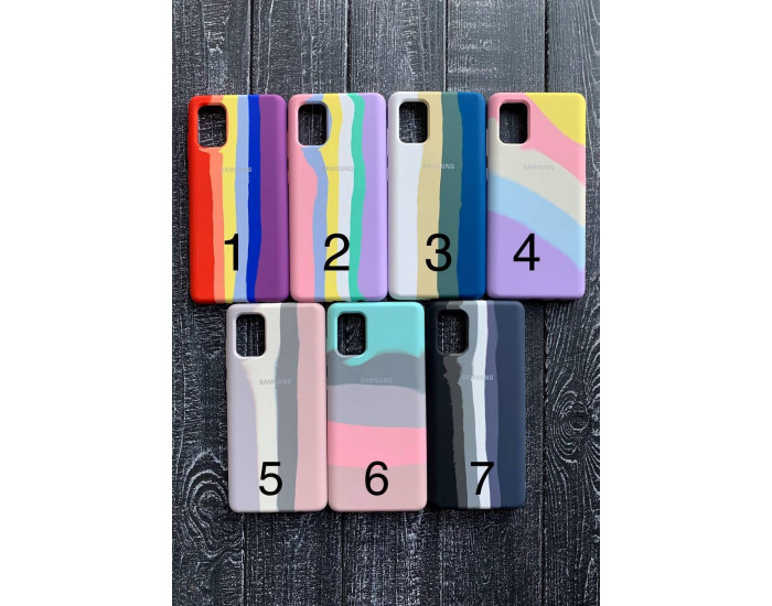 Чехол-силикон оригинал Rainbow Full Soft Matte Samsung A02S №3