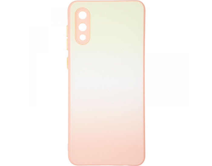 Чехол-силикон Glass Rainbow Case Samsung A022 A02, Strawbery mohito