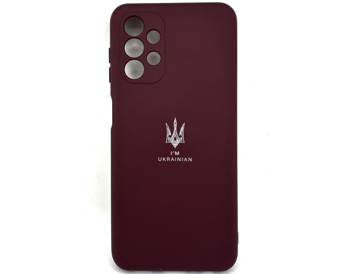Чехол-силикон Full Soft Case (Ukrainian) Samsung A135 (A13) Marsala