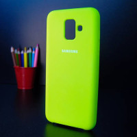 Чехол-силикон оригинал Soft Matte Samsung A600 A6 - 2018, Lime