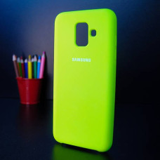 Чехол-силикон оригинал Soft Matte Samsung A600 A6 - 2018, Lime
