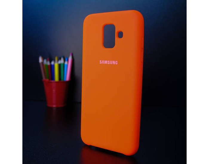 Чехол-силикон оригинал Soft Matte Samsung A600 A6 - 2018, Orange