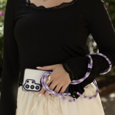 Шнурок Proove Twist Spiral Cross-Body Strap, фиолетовый/белый