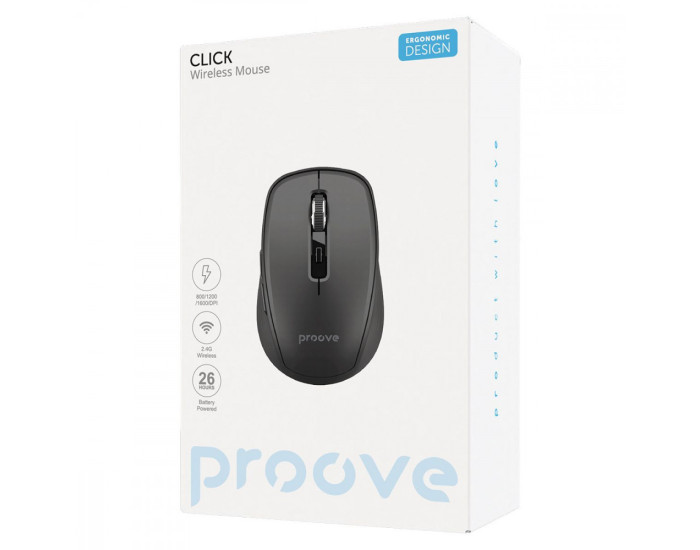 Мышь беспроводная Proove Click Black