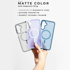 Чехол-силикон WAVE Matte Color Case with MagSafe Ring Samsung A17, темно-фиолетовый