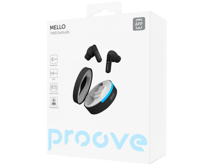 Беспроводные Hаушники Bluetooth Proove Mello TWS with ANC (APP) белые