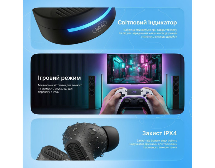 Беспроводные Hаушники Bluetooth Proove Mello TWS with ANC (APP) белые