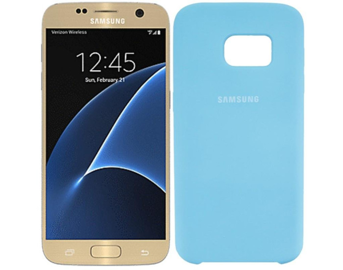 Чехол-силикон оригинал Soft Matte Samsung G935 S7 Edge, Ocean mint