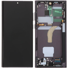 Дисплей с сенсорным экраном (модуль) Samsung S908 S22 Ultra 5G, черный с рамкой, оригинал Assembled