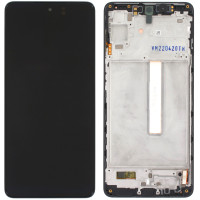 Дисплей з сенсорним екраном (модуль) Samsung M536 Galaxy M53, чорний з рамкою, OLED