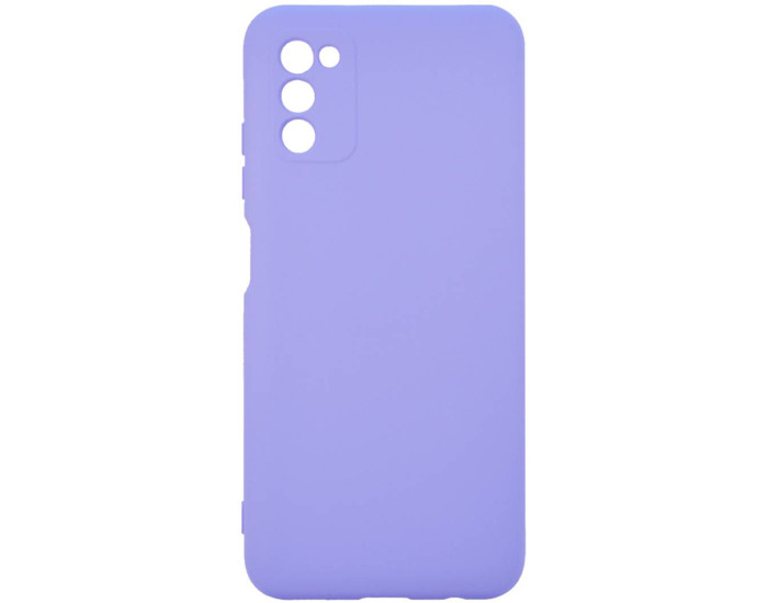 Чехол-силикон оригинал Full Camera Soft Matte Samsung A037 A03S (Lilac / Сиреневый)