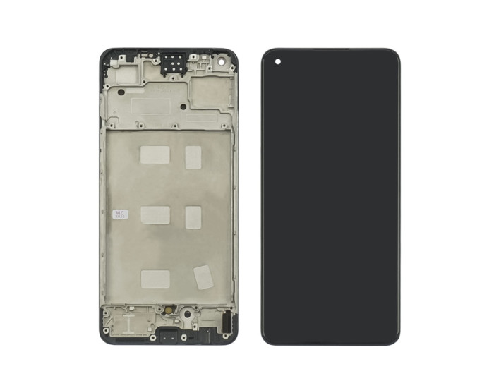 Дисплей з сенсорним екраном (модуль) Oppo A78 4G, чорний з рамкою, OLED