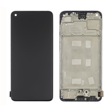 Дисплей с сенсорным экраном (модуль) Oppo A78 4G, черный с рамкой, IPS