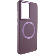 Чехол-силикон Bonbon Metal Style with MagSafe Samsung S22 Ultra, Marsala