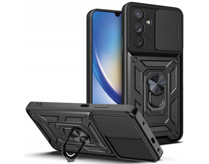 Чехол-Ударопрочный Camshield Serge Ring Samsung A057 Galaxy A05s, черный