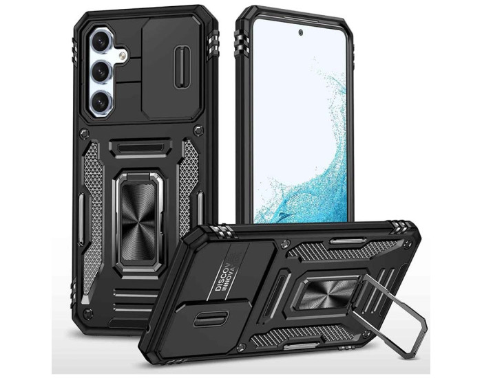 Чехол-Ударопрочный Camshield Army Ring Samsung S24 FE, черный