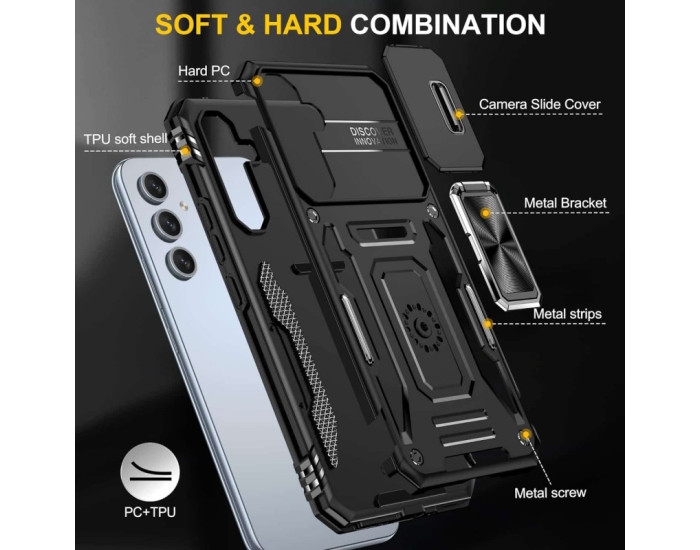Чехол-Ударопрочный Camshield Army Ring Samsung S24 FE, черный