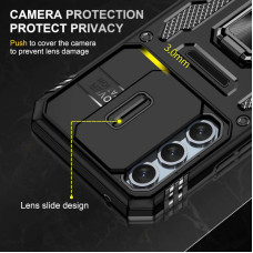 Чехол-Ударопрочный Camshield Army Ring Samsung S24 FE, черный