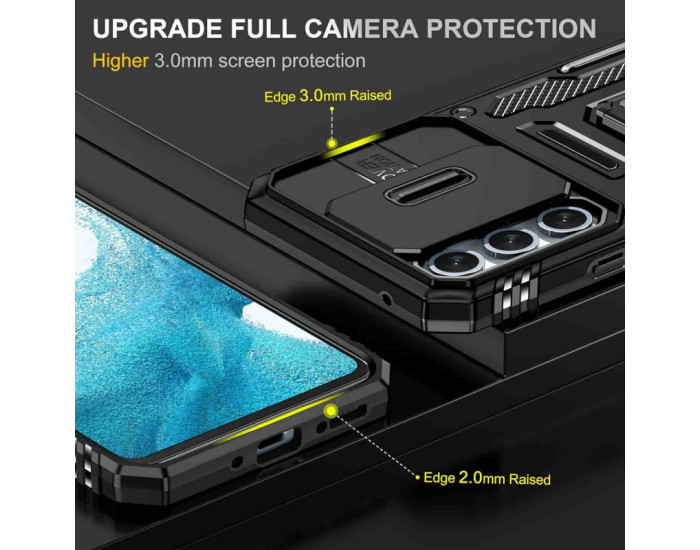 Чехол-Ударопрочный Camshield Army Ring Samsung S24 FE, черный